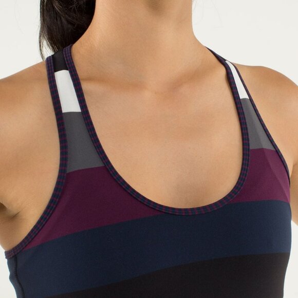 EUC 💎 Lululemon Pow Stripe Angel Wing Cool Racerback  Size 4 - Picture 5 of 9